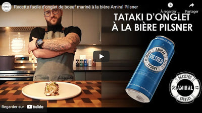 Onglet de boeuf mariné à la Amiral Pilsner