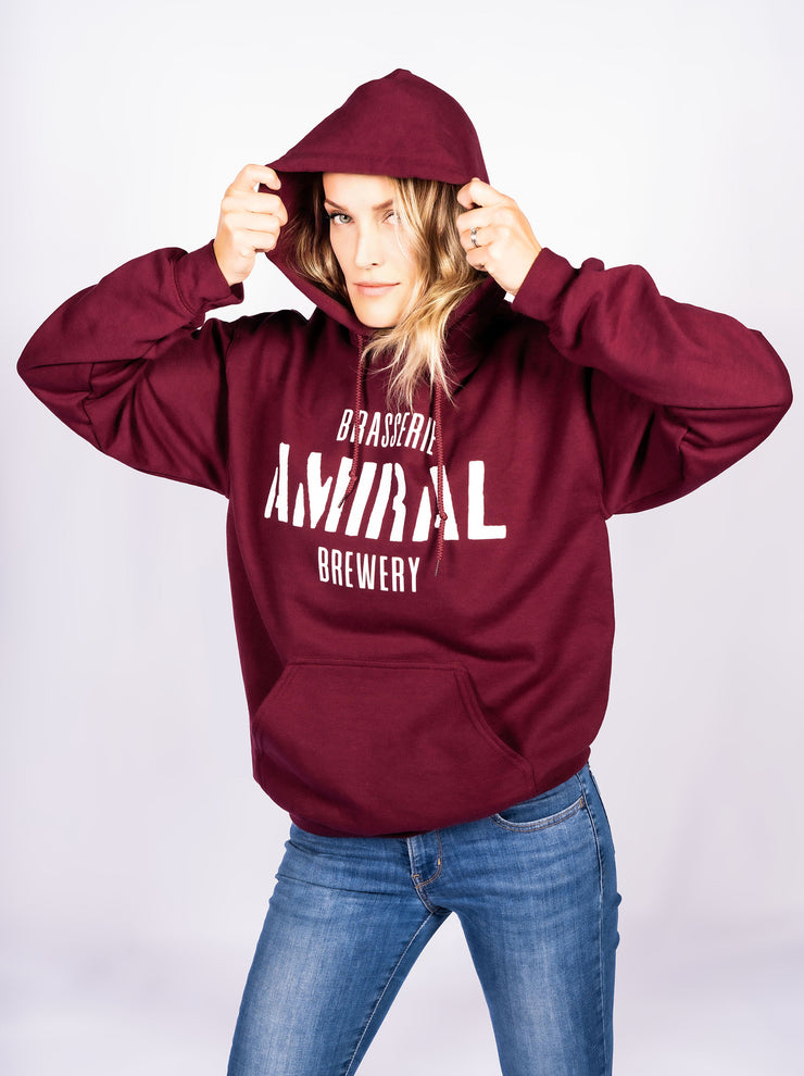 Amiral Hoodie  (Unisex-Burgundy)