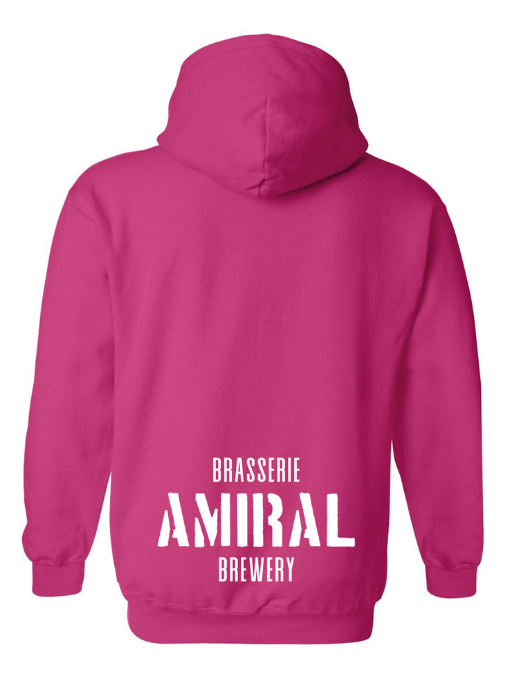 Molleton Amiral à capuchon (Unisexe-Rose)