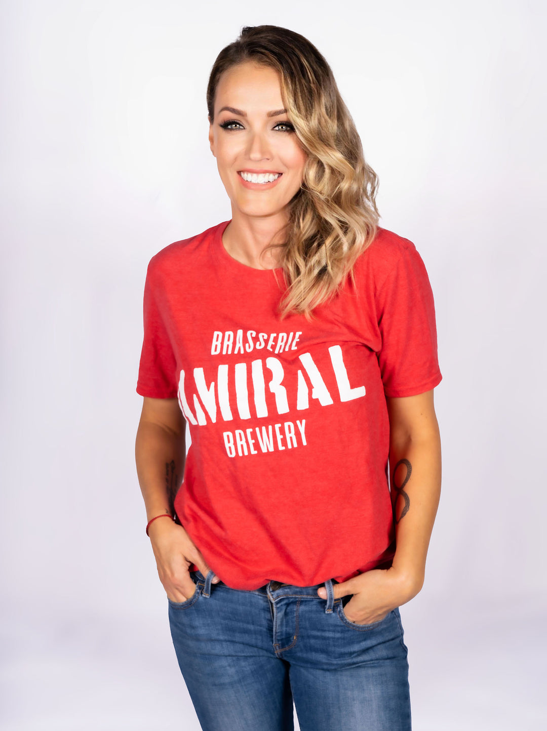 T-shirt Rouge Admiral Homme Taille M – Look Sportif Et Logo Vintage